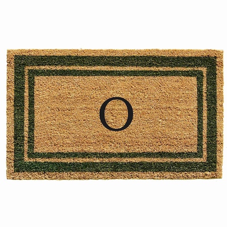 Monogram Door Mat, Natural, Sage Green, 24 in W x 36 in L